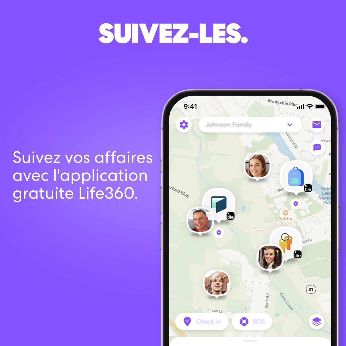 Thumbnail 4 de Tile by Life360 Slim – détecteur Bluetooth pour portefeuille, passeport et bagages (lot de 1, Pink Punch)