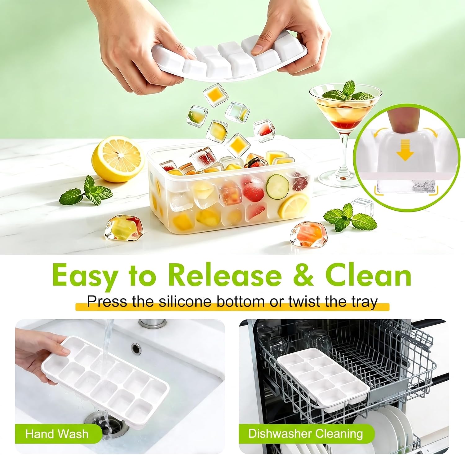 Detalle 1 de Ice Cube Tray Set, 4-Pack