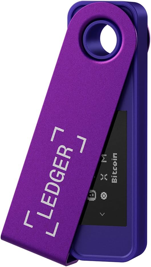 Detalle de Ledger Nano S Plus Amatista - Billetera hardware para cripto y NFT 🛡