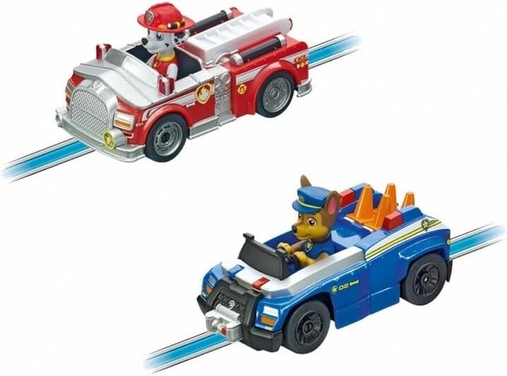Thumbnail 3 de Carrera First PAW Patrol „On the Track“ – Spielbahn mit Chase & Marshall (2,4‑Meter‑Strecke)