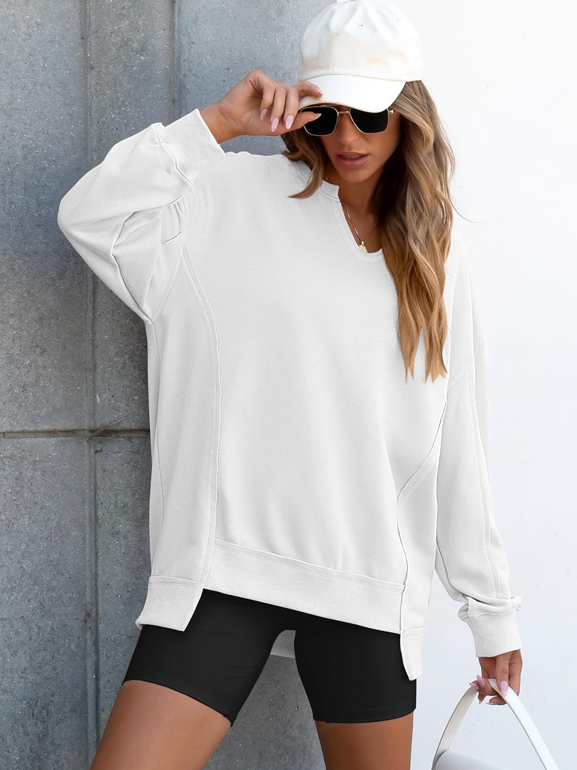 Detalle de ANRABESS Women's V-Neck Sweatshirt