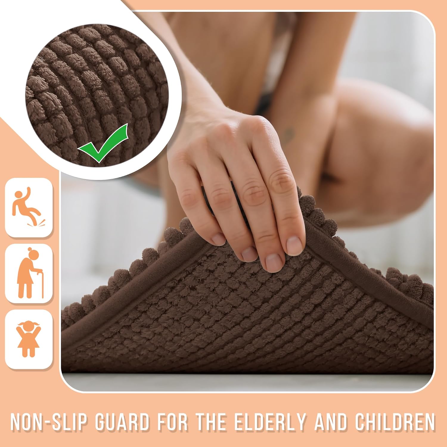 Thumbnail 4 de Yimobra Bathroom Rug Mat 24 x 17 bath mat