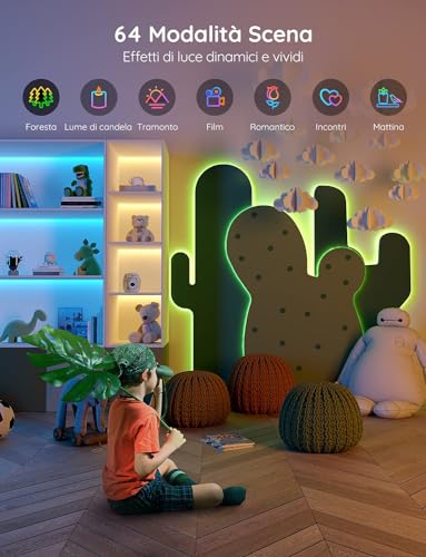 Detalle de Govee Striscia LED 5 Metri: Striscia RGB WiFi per Atmosfere a Casa tua