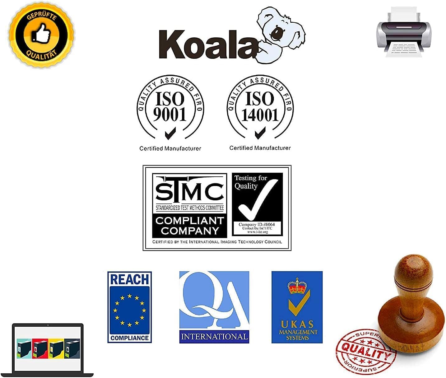 Thumbnail 5 de Koala multipack cartucce d’inchiostro compatibili 503 XL (503XL) per Expression Home XP-5200/XP-5205 e Workforce WF-2960/WF-2965