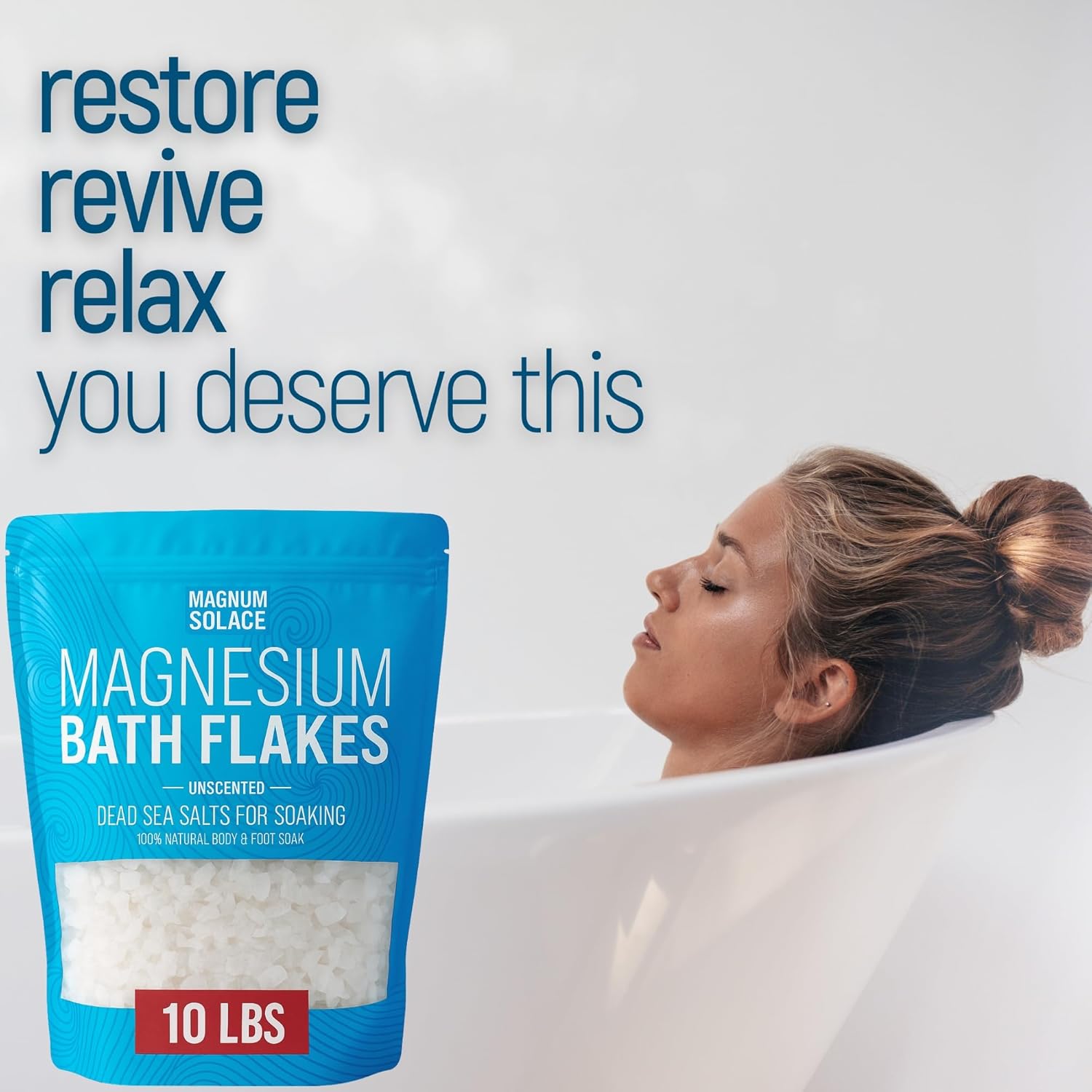 Thumbnail 1 de Magnesium Flakes for Bath: Dead Sea Magnesium Chloride for Soaking (10 LBS)