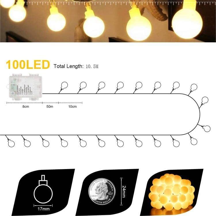 Detalle de Liyade lichtsnoer voor buiten, 100 warmwitte leds, 10,5 m, IP65