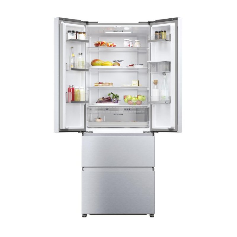 Detalle de Frigorífico French Door Haier HFR5719EWMG No Frost 190 cm, 444 L, color Plata