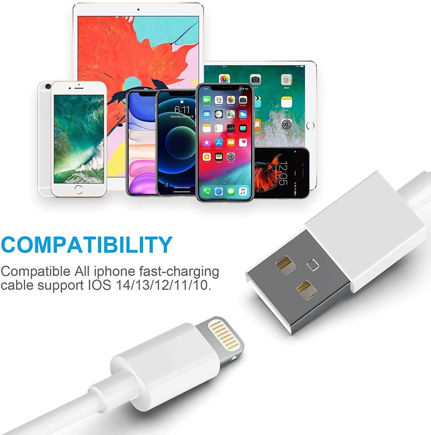 Thumbnail 6 de AZMOGDT MFi iPhone Lightning Cable 5-pack
