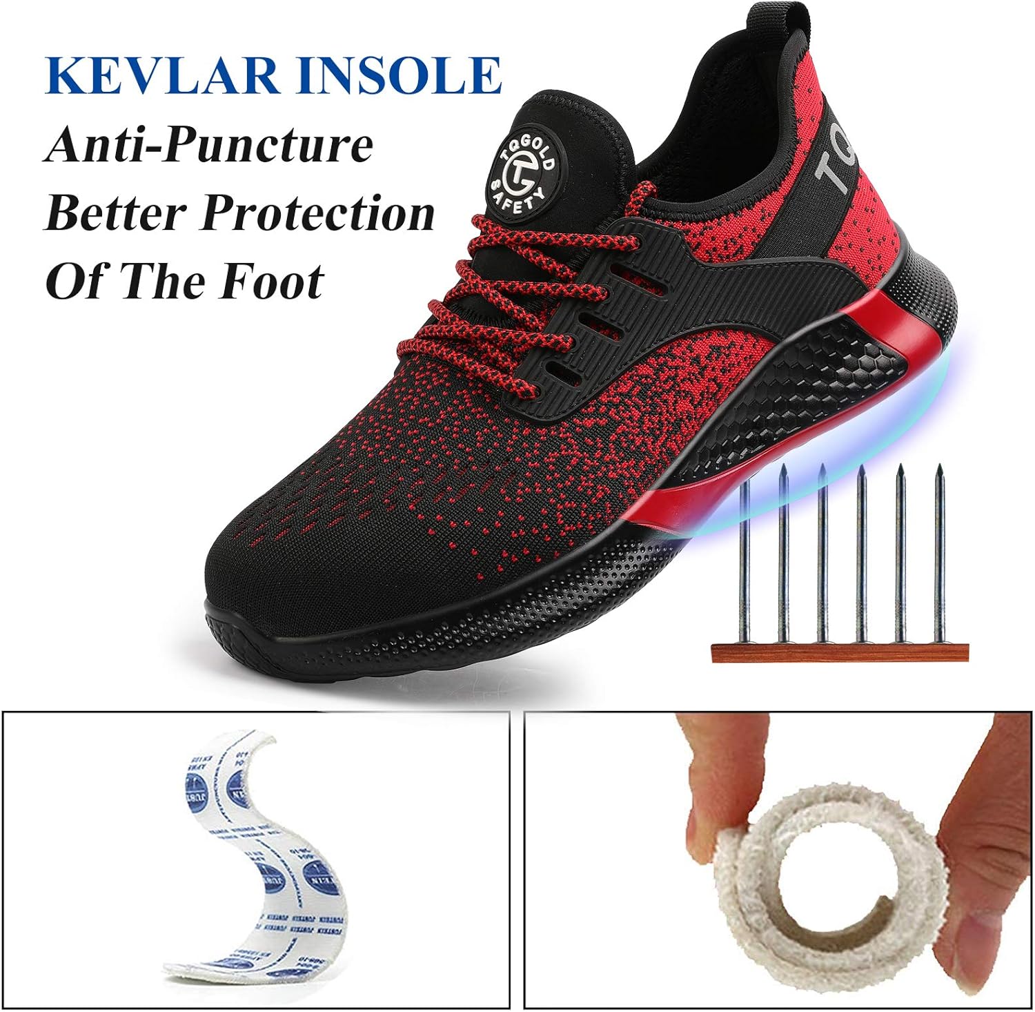 Thumbnail 3 de AONETIGER Sicherheitsschuhe mit Stahlkappe – leichte, atmungsaktive Schutzschuhe für Herren & Damen