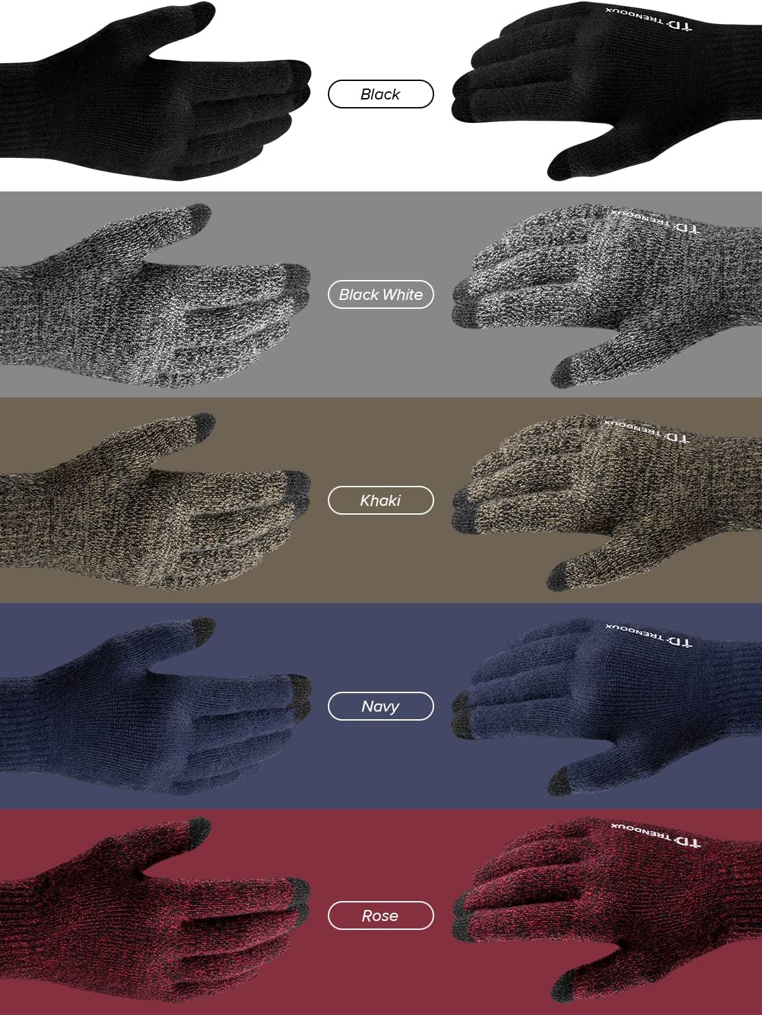Thumbnail 6 de TRENDOUX touchscreen winter gloves warm