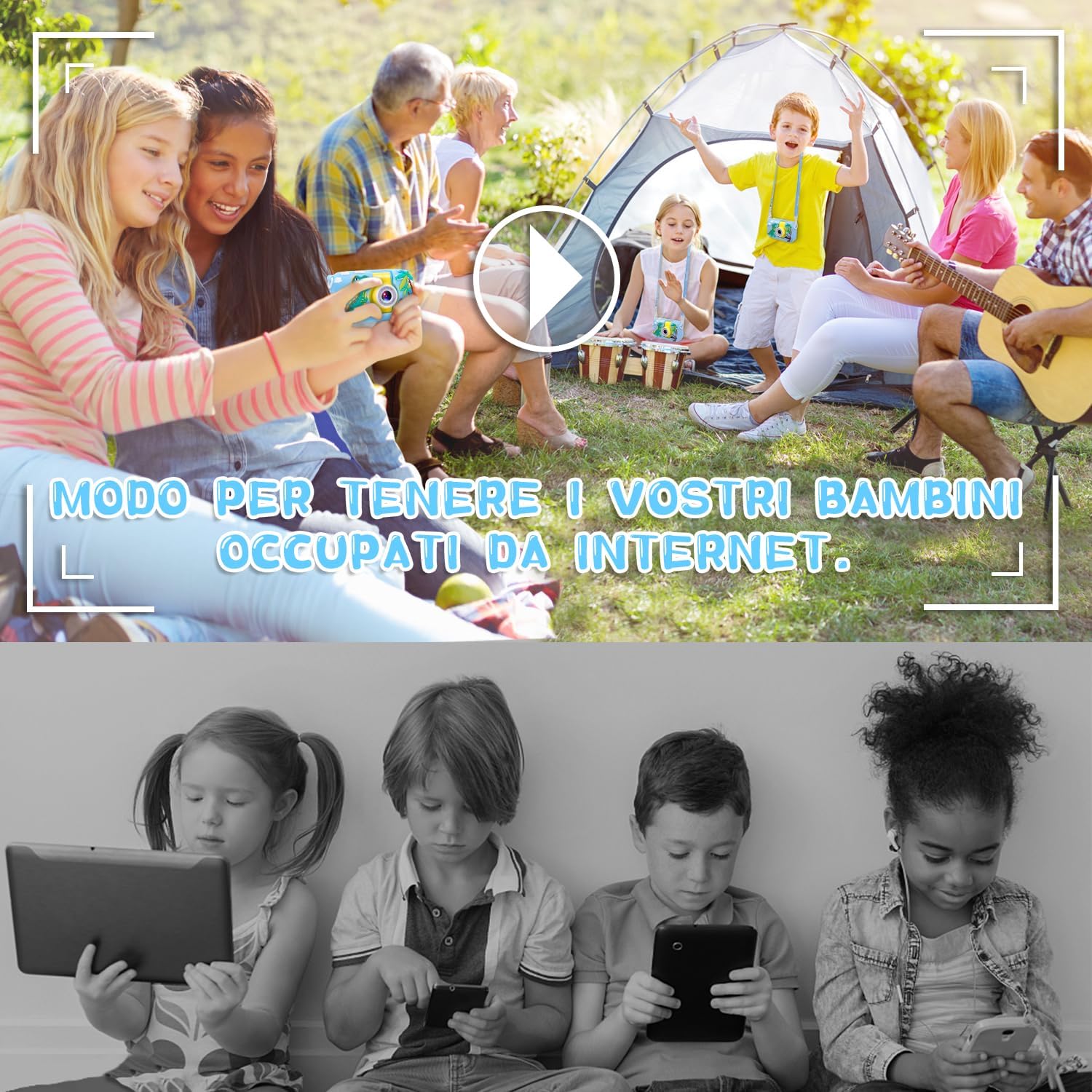 Thumbnail 5 de ARNSSIEN Macchina Fotografica per Bambini 2,4" – Fotocamera Kids con Schermo IPS, 180° Flip, 8 GB in dotazione