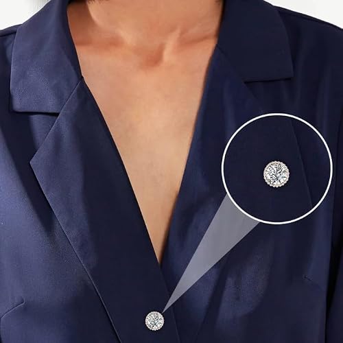 Detalle de VEGCOO 50 Pcs Broches de Chemise et Broches Fantaisie pour Femme – 40 Styles Variés