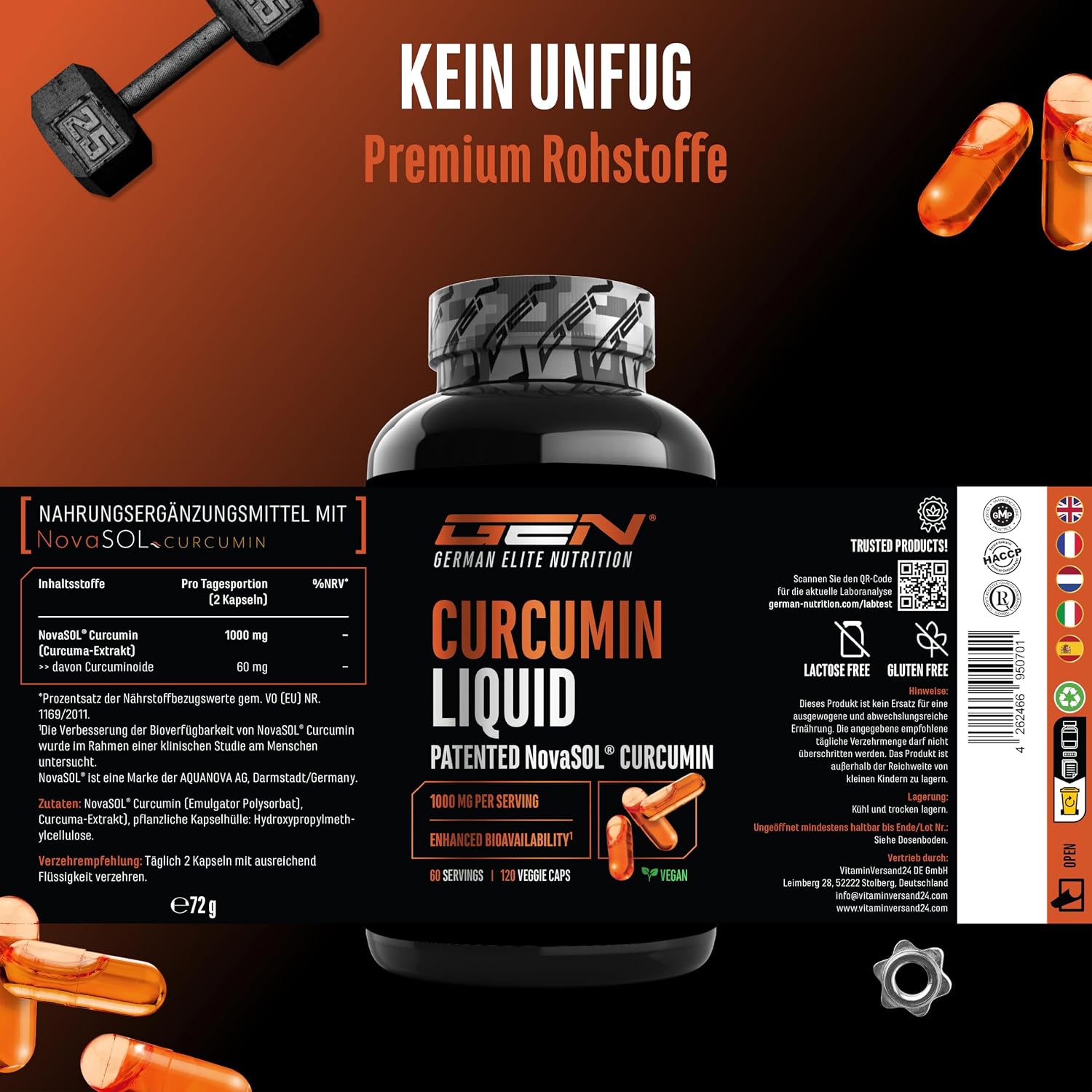 Thumbnail 5 de Curcuma NovaSol® 120 Liquid Kapseln 1000 mg