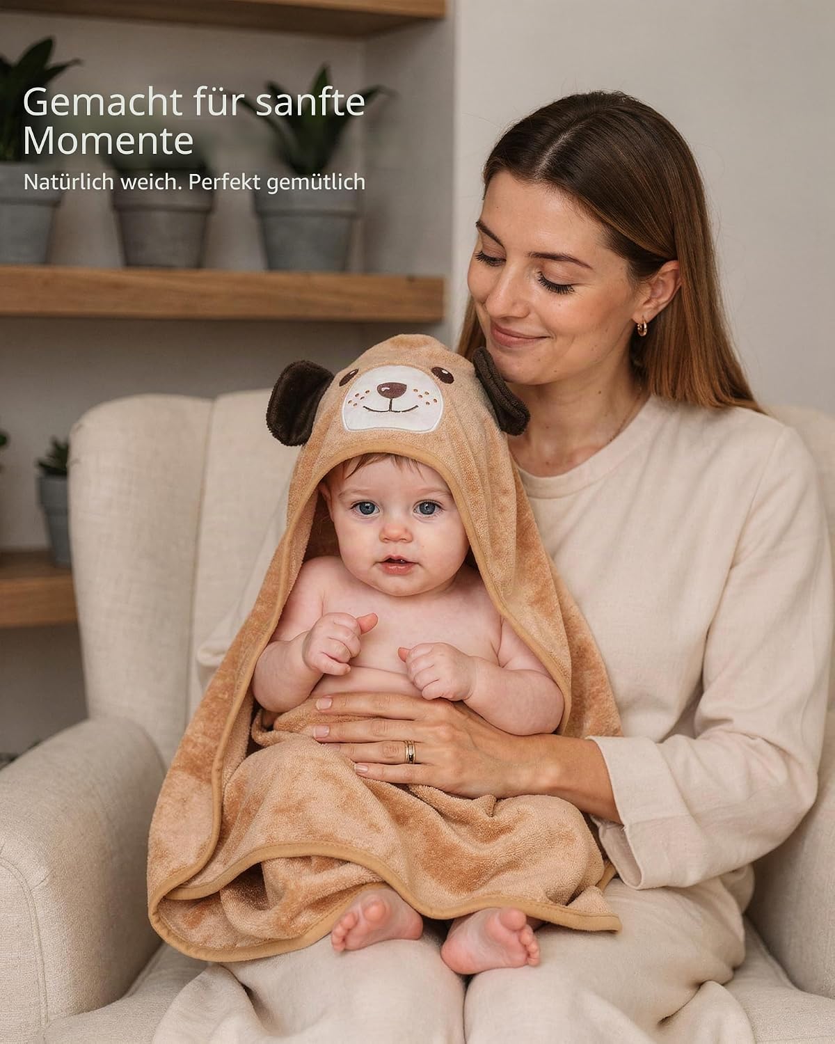 Thumbnail 3 de MINIBOO Bambus-Kapuzenhandtuch Baby – Weiches, saugstarkes Kapuzenhandtuch für Neugeborene bis 5 Jahre