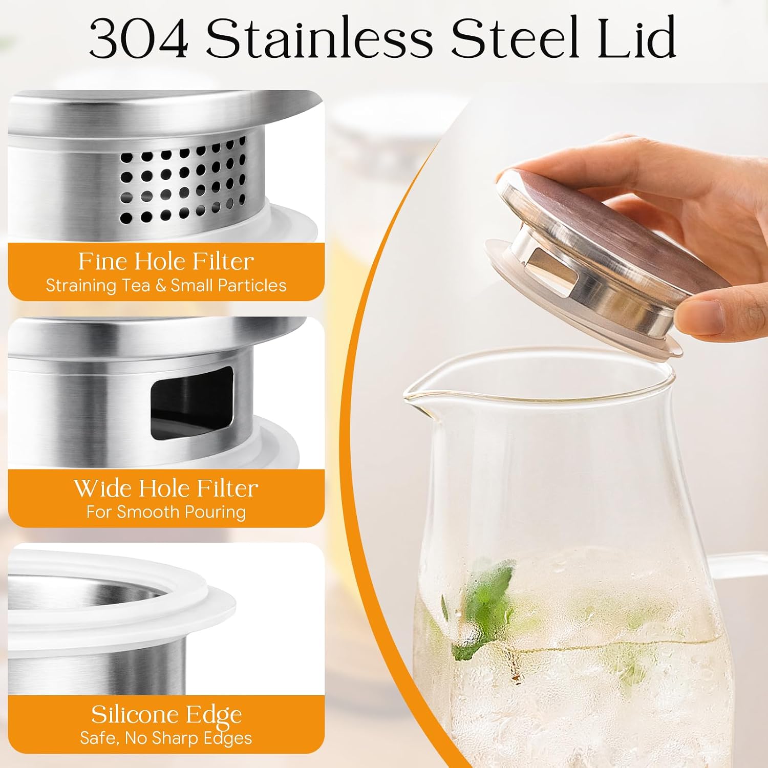 Thumbnail 5 de Glass Pitcher 68 oz