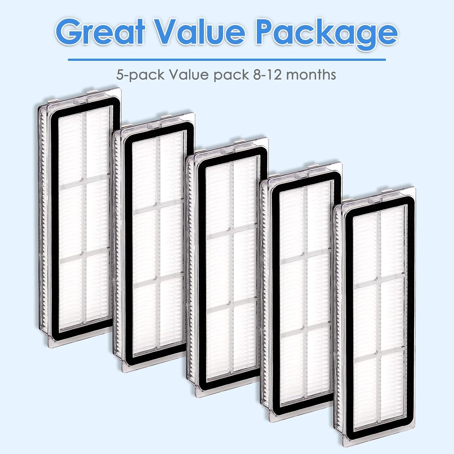 Detalle 2 de COWINORY HEPA-filterset van 5 voor Dreame L10s Ultra en Xiaomi X20+