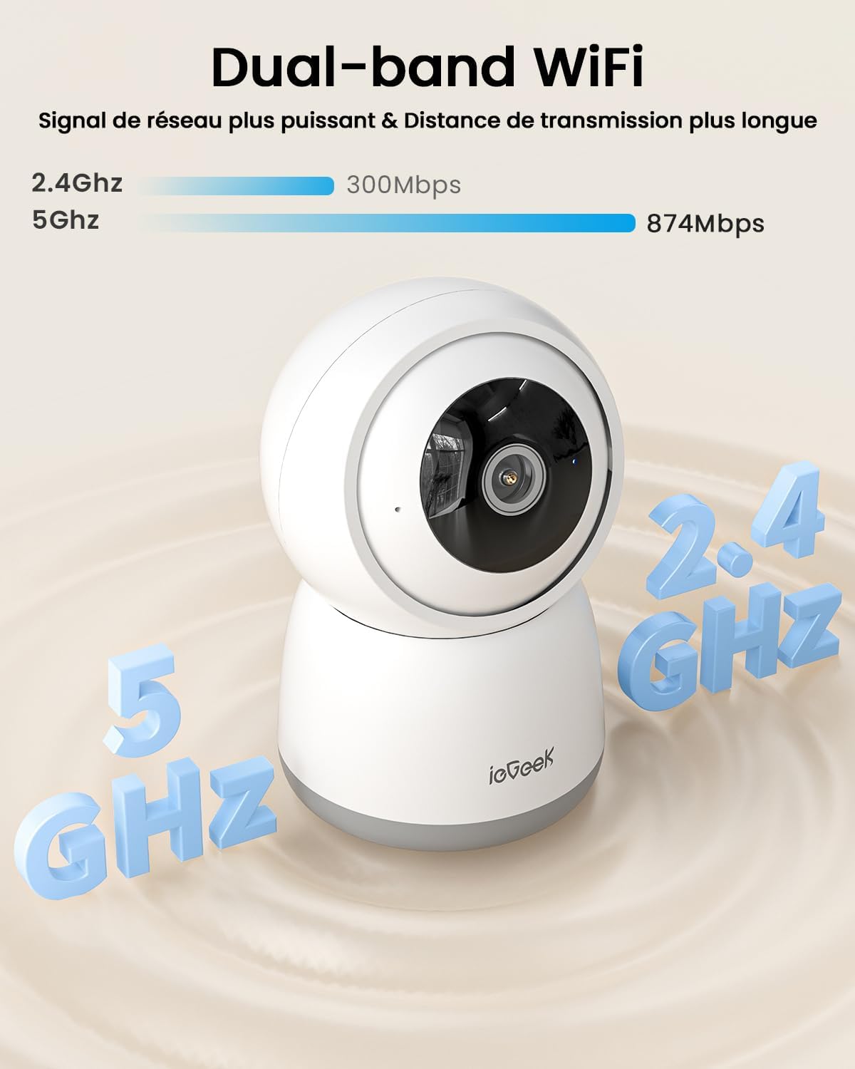 Thumbnail 1 de ieGeek SC1-binnencamera set van 2, 2K, 3 MP en 360°-rotatie