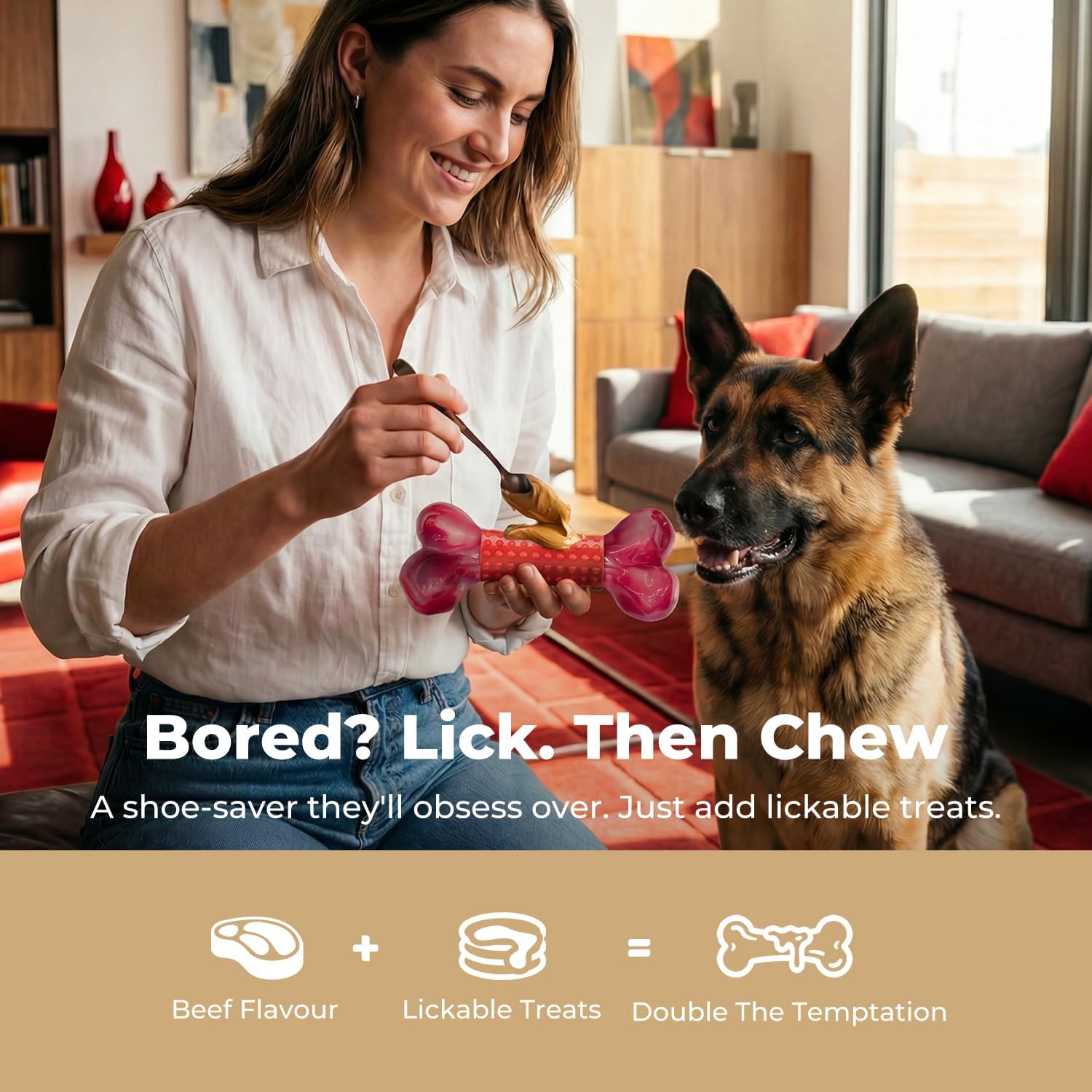 Thumbnail 3 de ChienBox Indestructible Nylon Chew Toy for Aggressive Chewers (Beef Flavour)