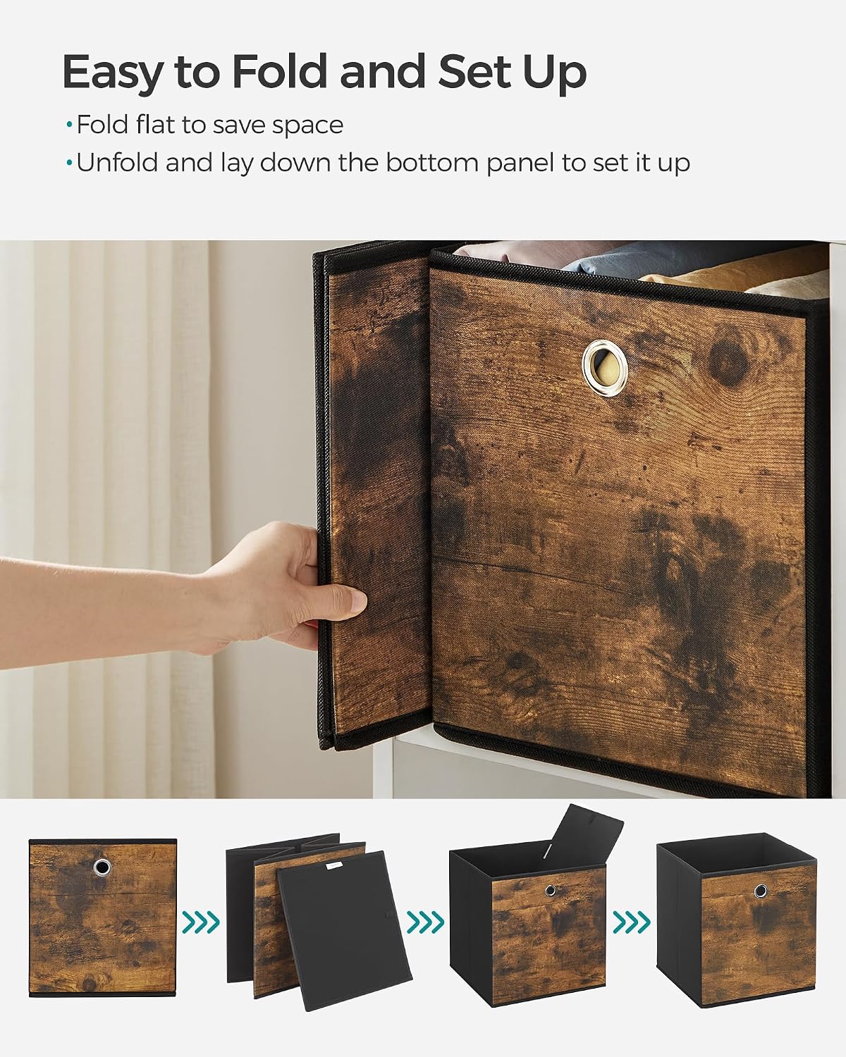 Thumbnail 6 de SONGMICS YYagsgaddsfasof1175 Storage Cubes, Set of 6, Foldable, 20 L