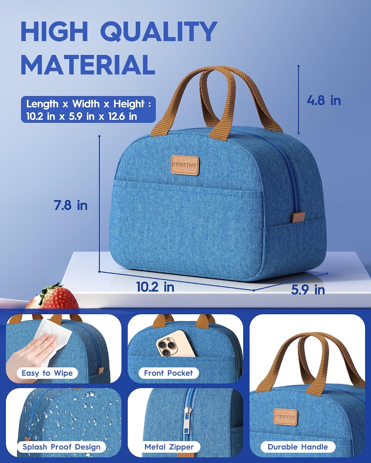 Thumbnail 5 de KEMETHY 74oz 3-tier Bento Lunch Box 🍱