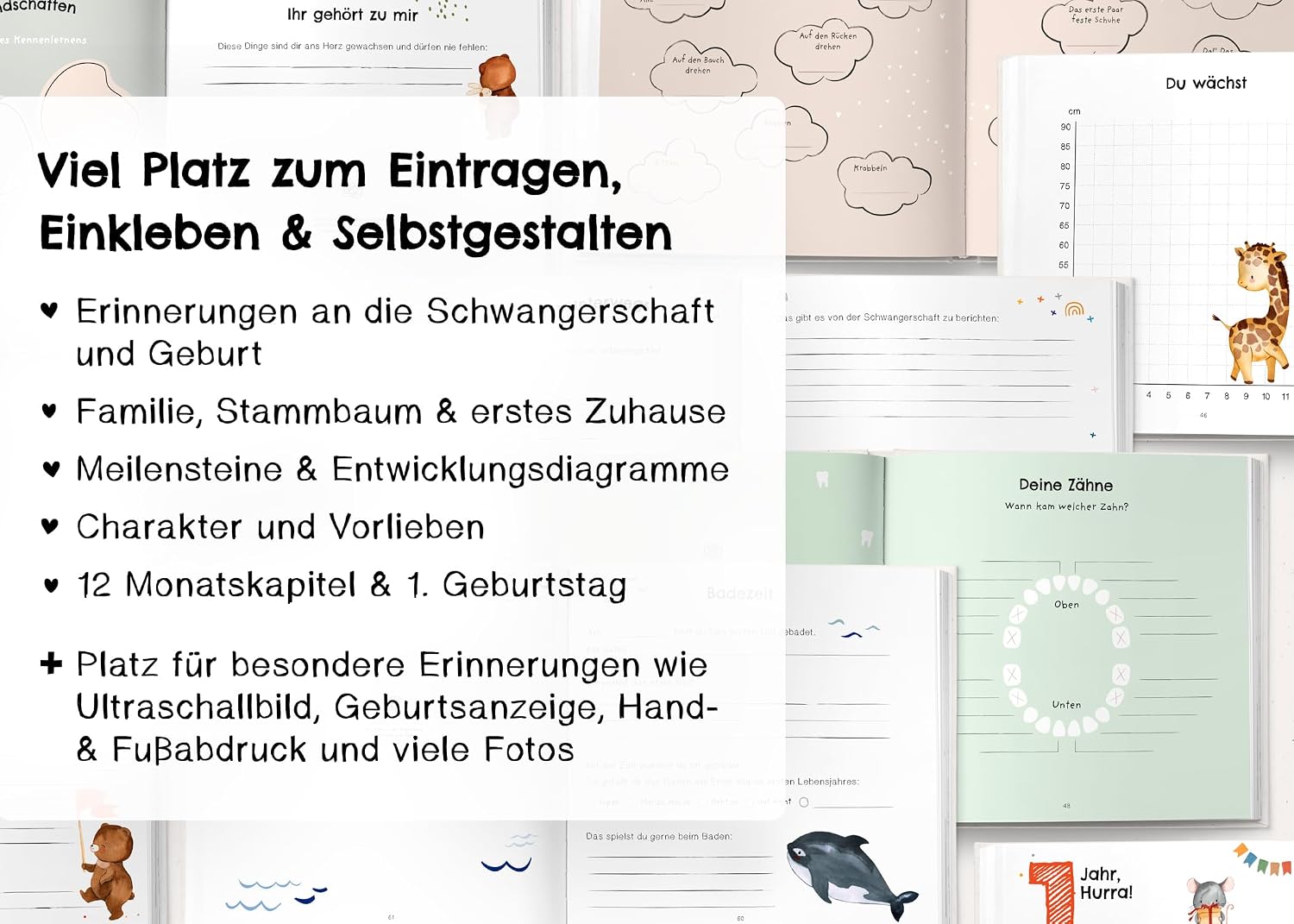 Detalle 2 de Mein erstes Jahr Babyalbum 72 Seiten
