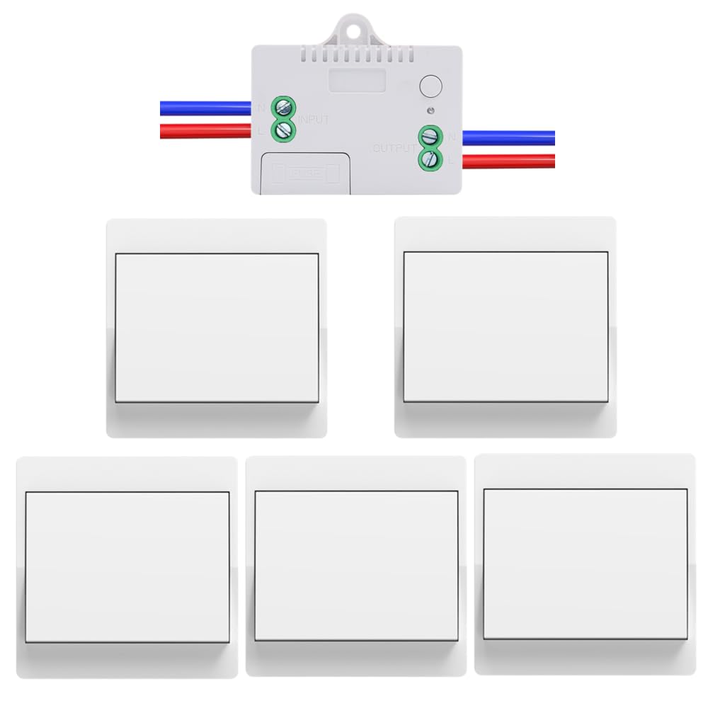 Detalle de Cerhot Set 5 interruttori radio esterni 230 V