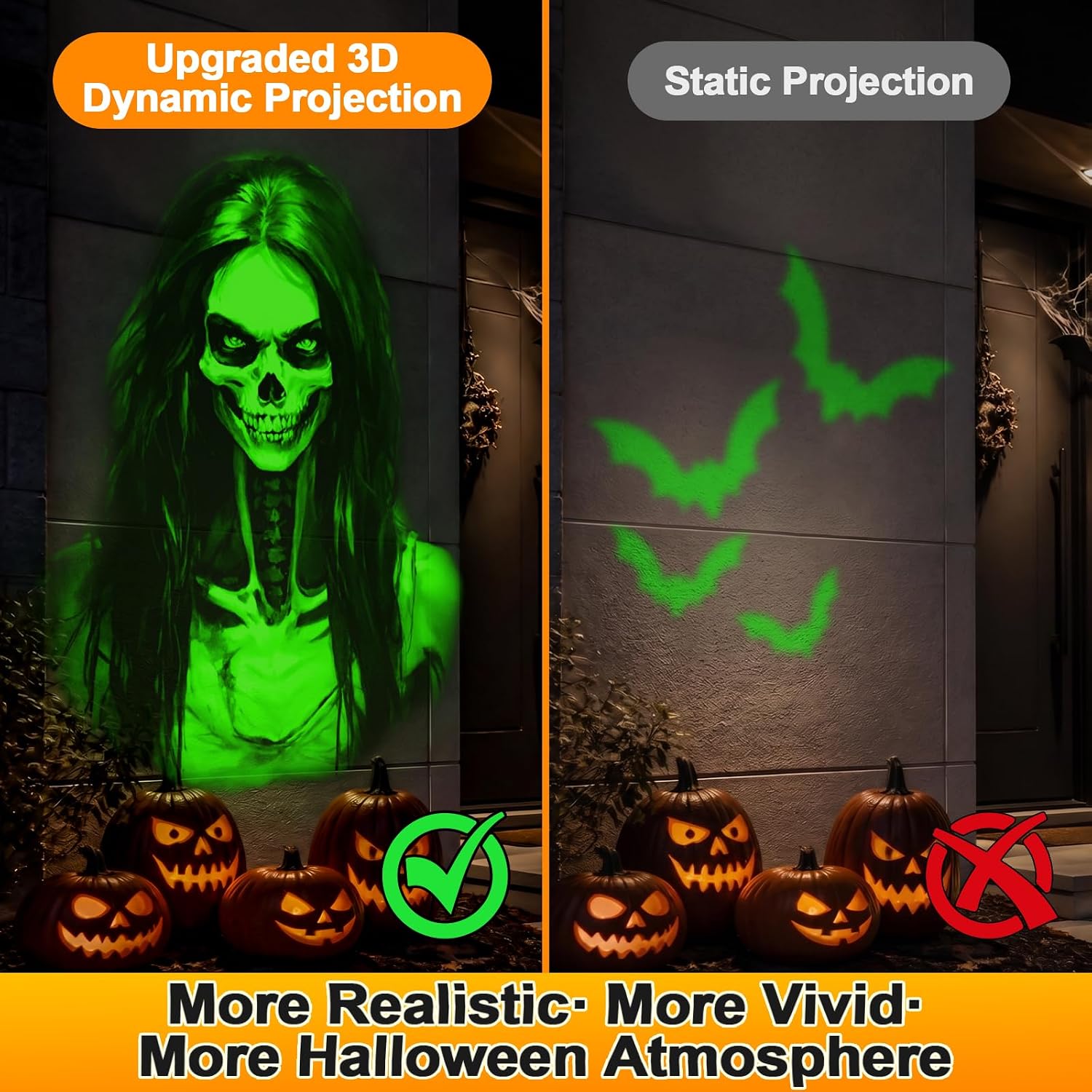 Detalle 2 de Nagudenfo 368 12-in-1 Outdoor Halloween Projector with 3D Motion