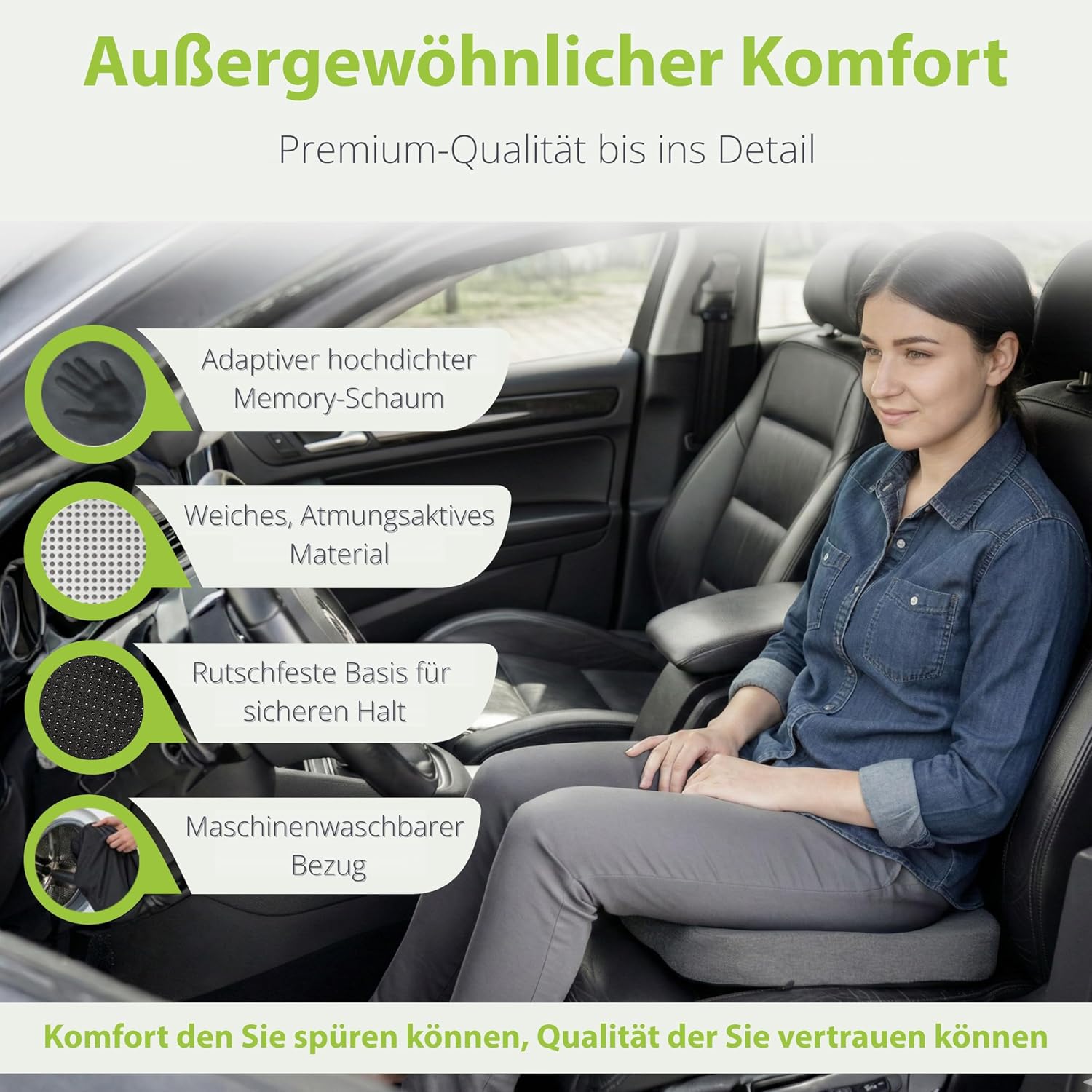 Thumbnail 4 de feela.® Orthopädisches Autositzkissen 3 Härtegrade