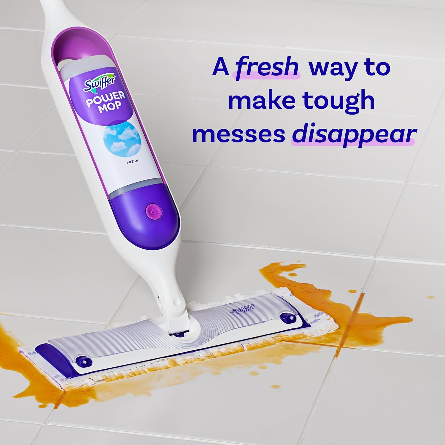 Thumbnail 3 de Swiffer PowerMop Liquid Floor Cleaner Refills – Fresh Scent (2 Bottles)