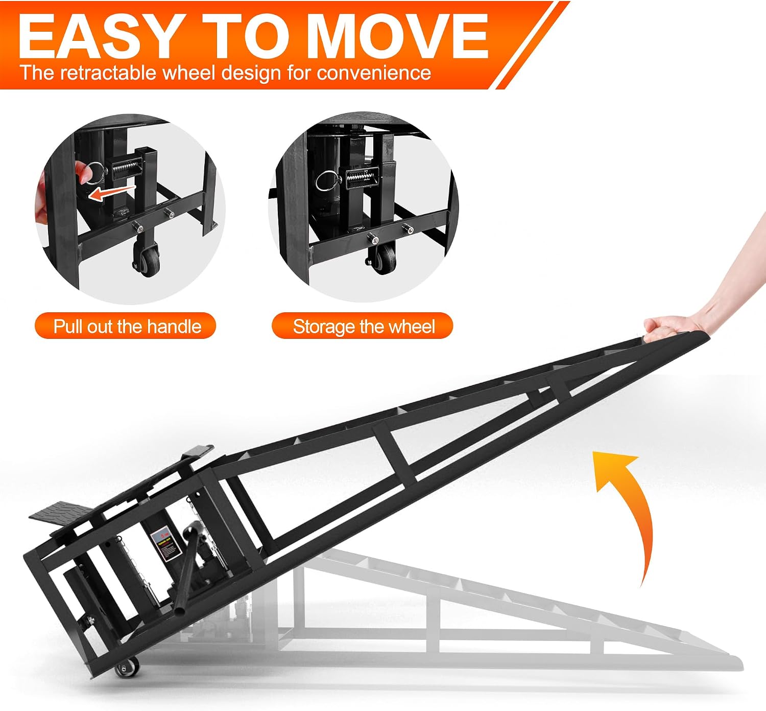 Detalle de LOCKIETTA Hydraulic Car Ramps, 9–14.2-inch lift