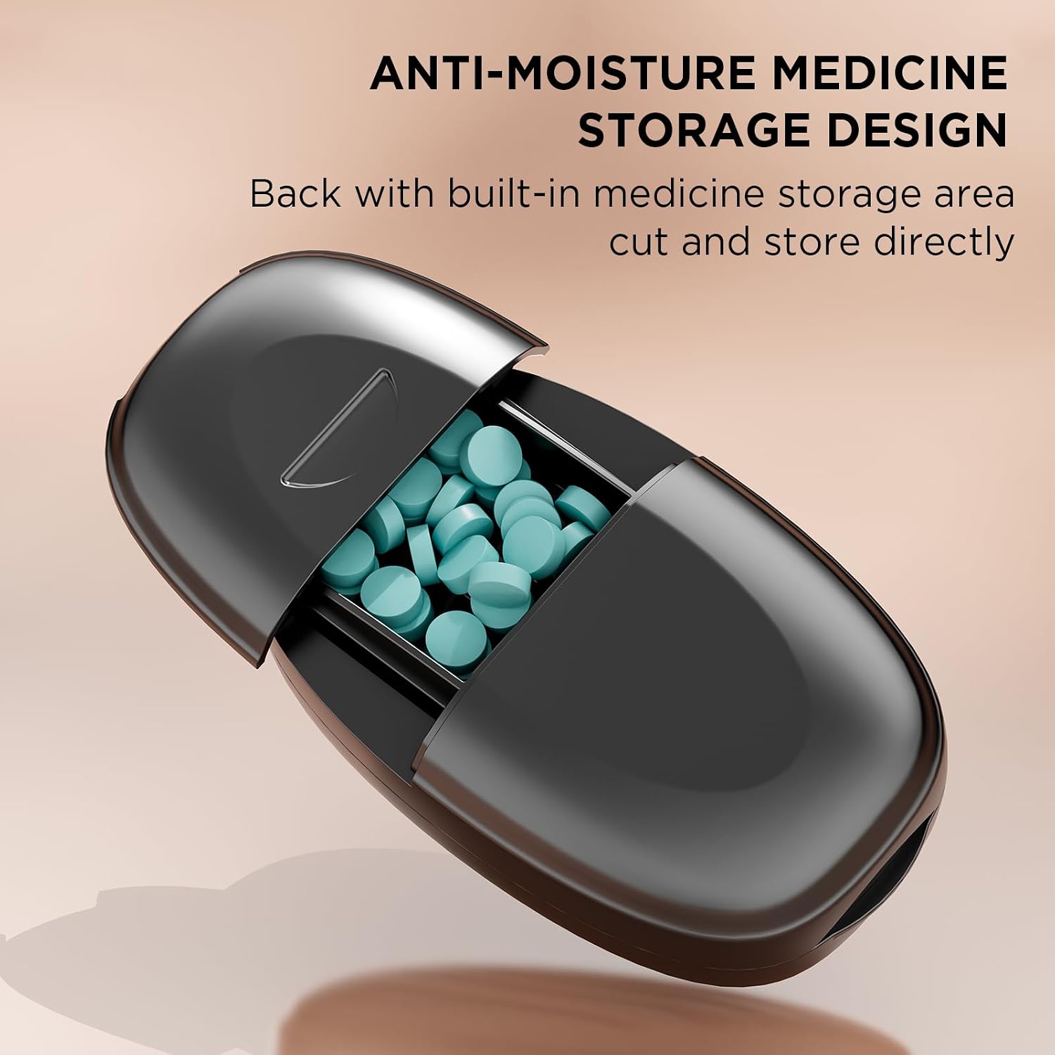 Thumbnail 6 de Pill Cutter Splitter for Small and Tiny Pills — Travel-Size, Stainless Steel Blade, Back Storage