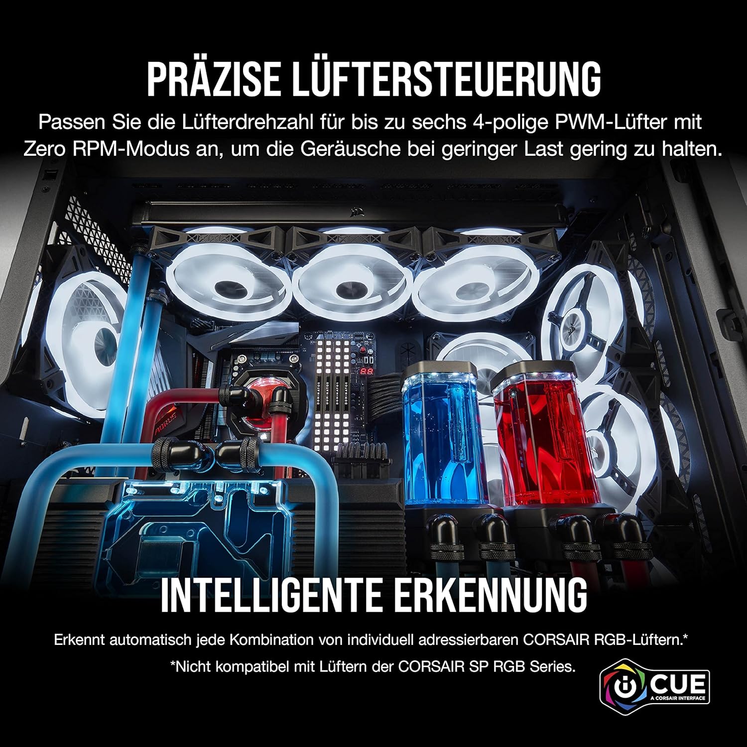 Thumbnail 2 de Corsair iCUE COMMANDER CORE XT – digitale Steuerung für bis zu 6 PWM-Lüfter und 264 RGB-LEDs (Zero RPM, Temperaturüberwachung) schwarz