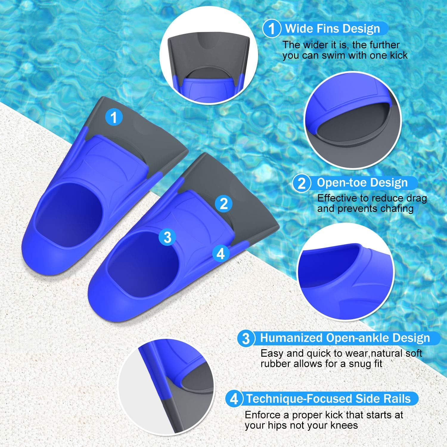 Detalle 2 de Gintenco Swim Fins Training Fins for 4+