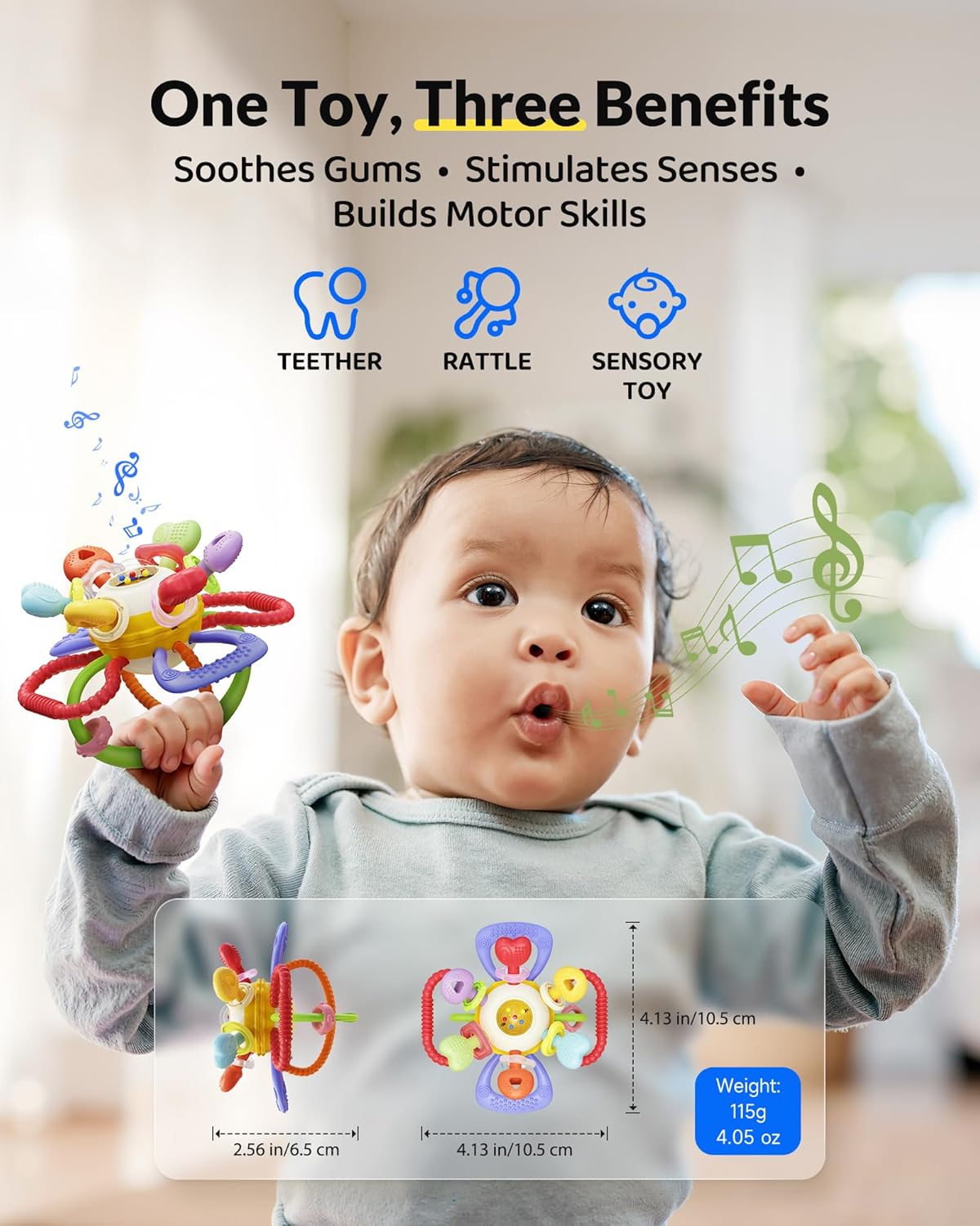 Thumbnail 1 de Montessori Sensory Teething Toy 0-12 months