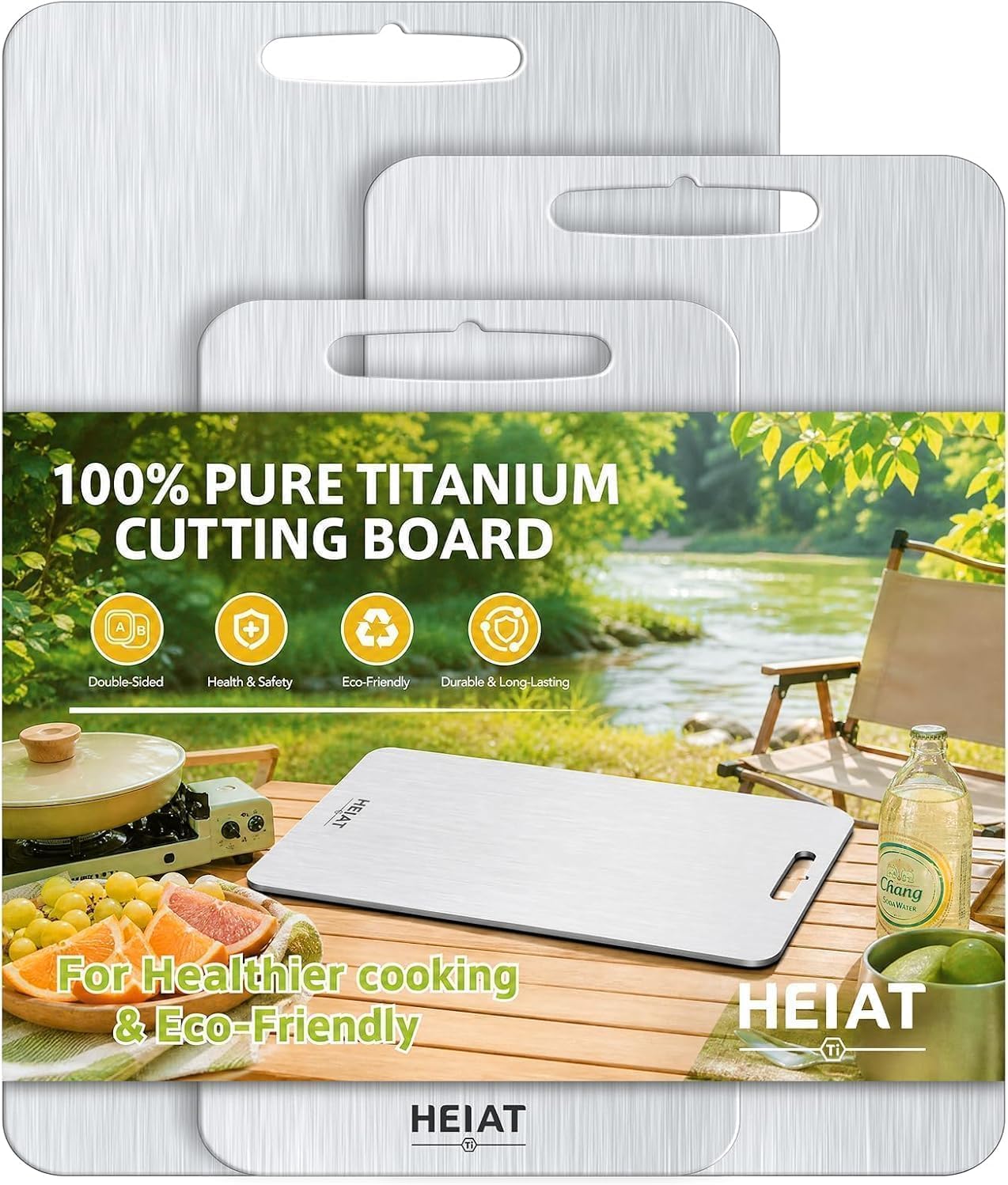 Detalle de Titanium Cutting Board Set of 3