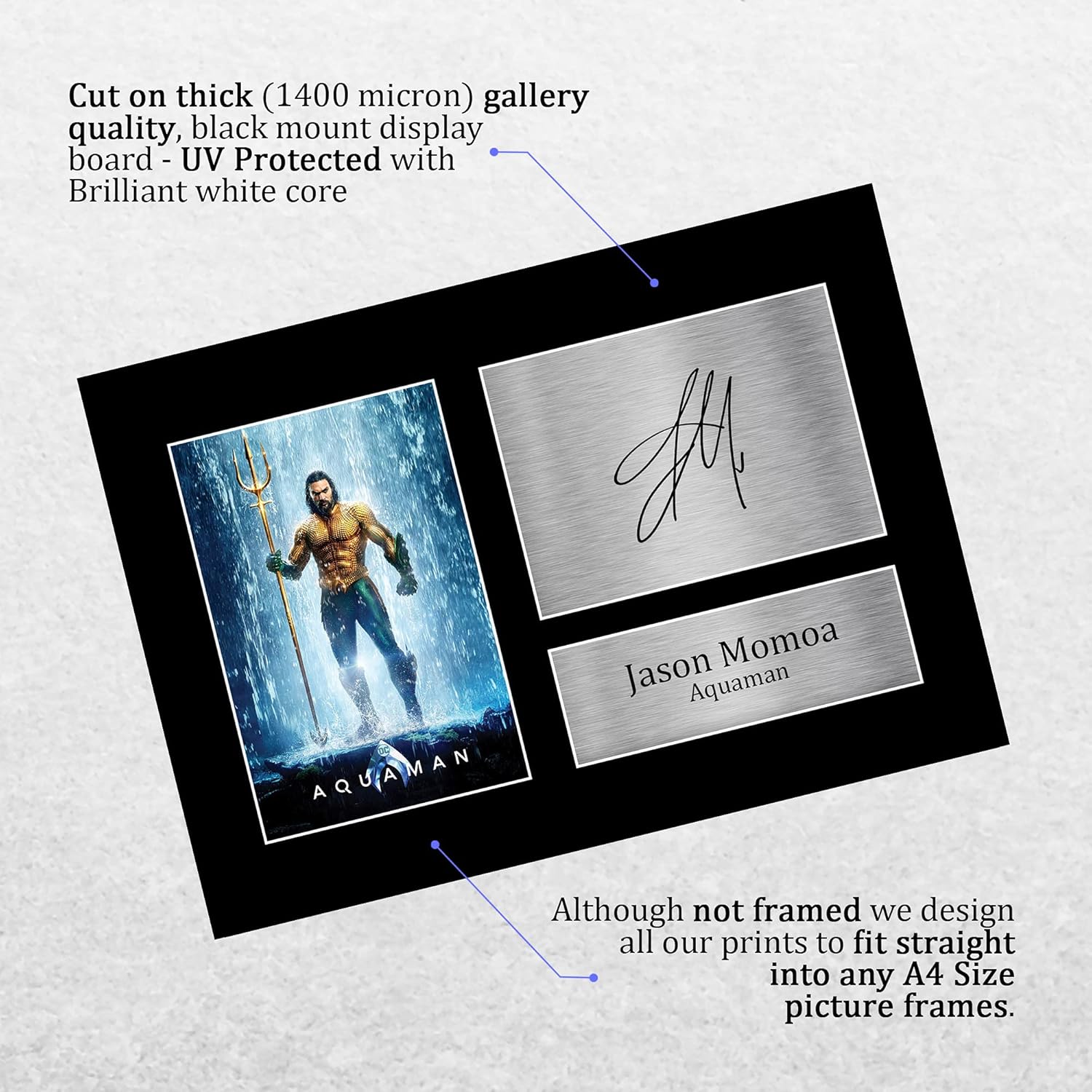 Thumbnail 2 de HWC Trading A4 Jason Momoa Aquaman signed autograph picture for movie memorabilia fans