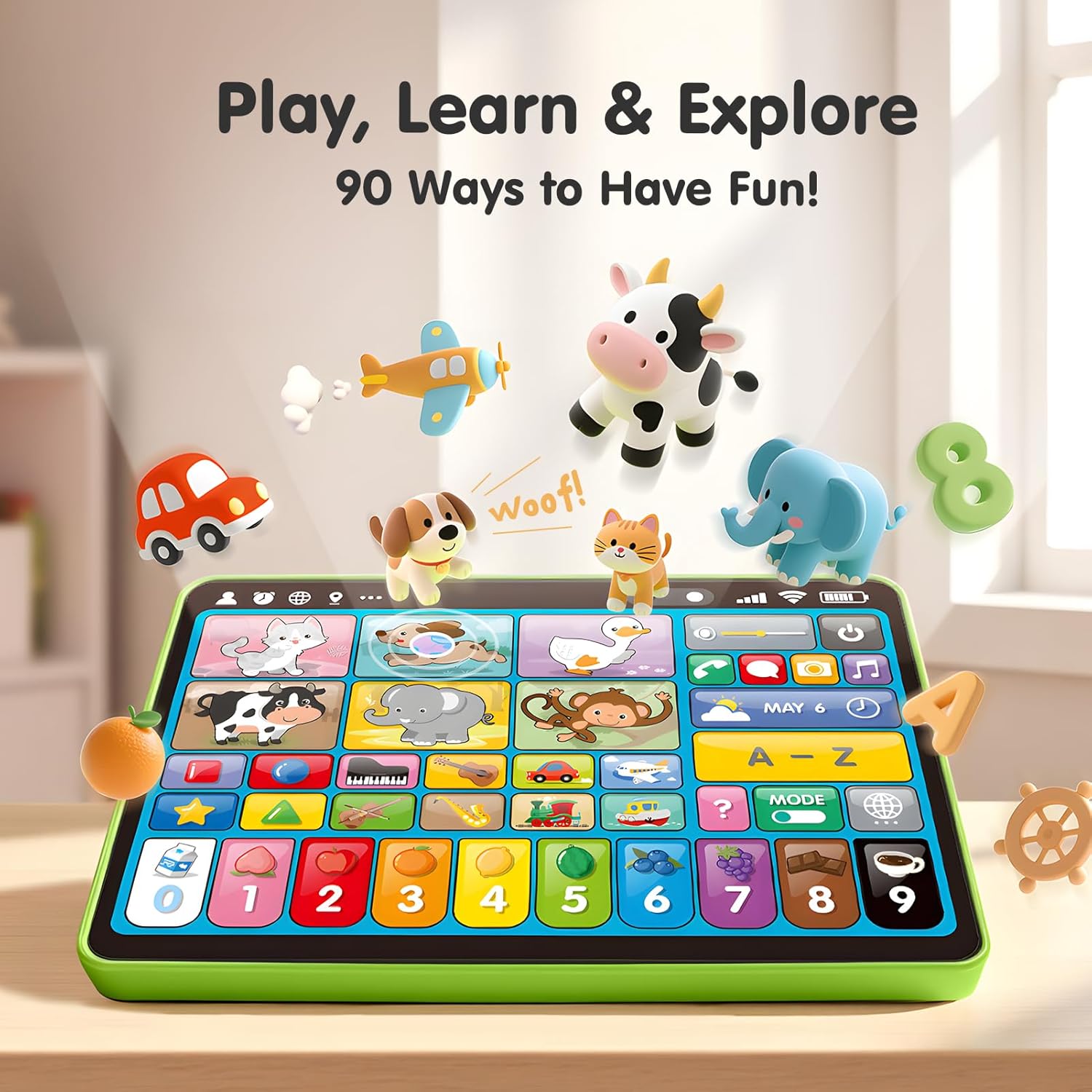 Thumbnail 2 de hahaland Multilingual Baby Learning Tablet (EN/DE/FR/IT/ES) – A Practical Screen-Free Toy for Language Sparks