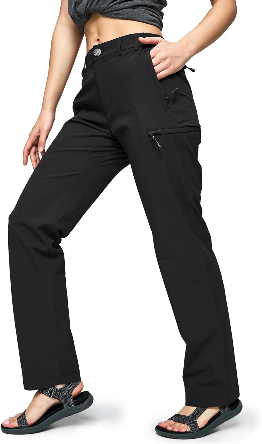 Detalle de MIER Women’s Quick Dry Cargo Pants (Lightweight Tactical Hiking Pants) with 6 Pockets