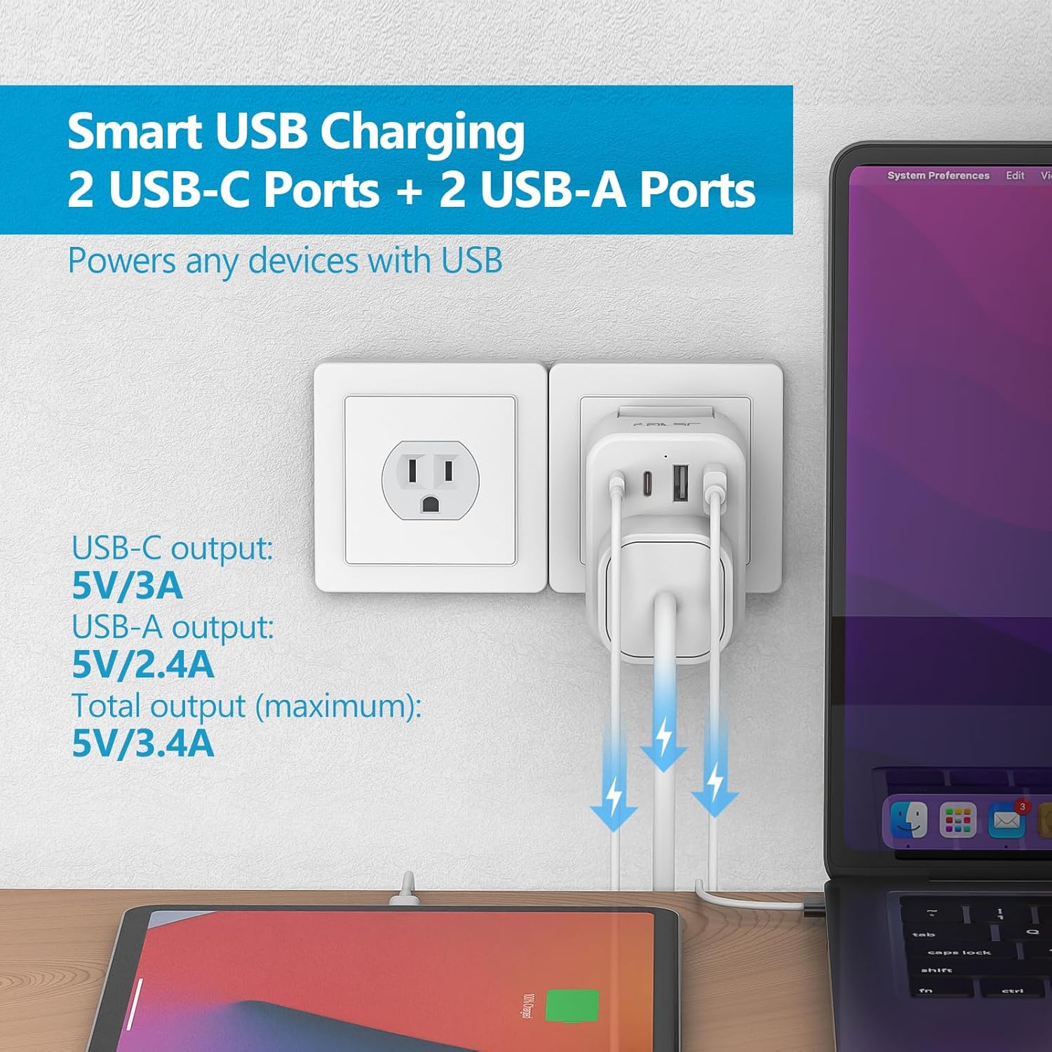 Thumbnail 4 de JSVER Adaptateur Voyage 3680 W 🔌