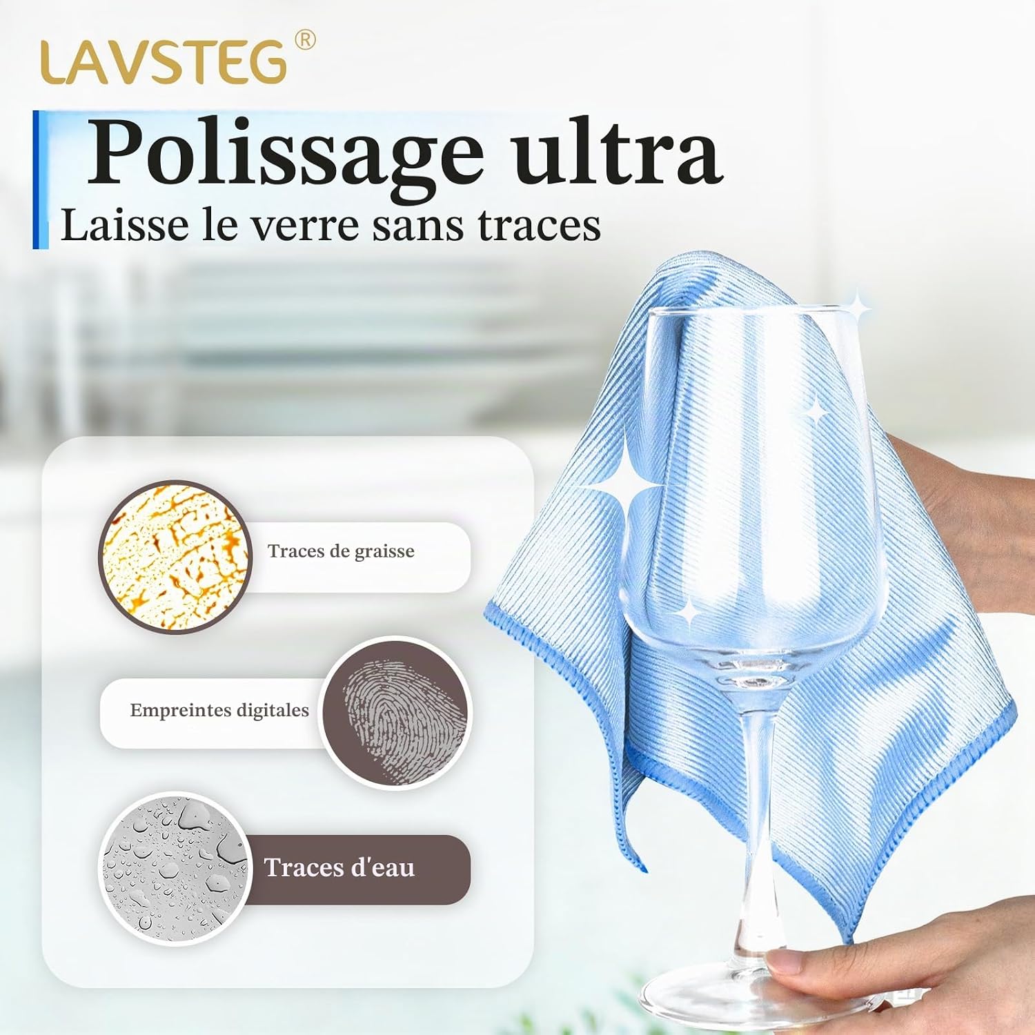 Detalle de LAVSTEG LFST-CS-LAN-6pcs microvezeldoeken, dubbelzijdig en pluisvrij