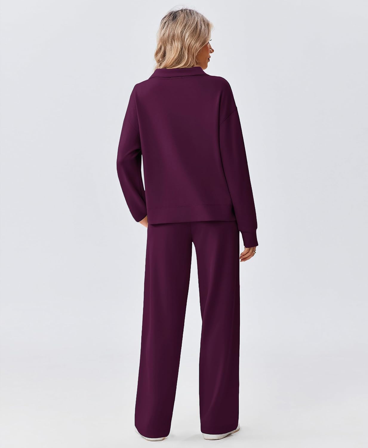 Detalle 2 de PINSPARK Women's Half-Zip Sweatsuit Set with Lightweight Stretch Fabric