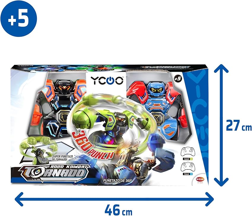 Detalle 2 de Bizak YCOO Robo Kombat Tornado Battle Pack — 2 unidades 🤖