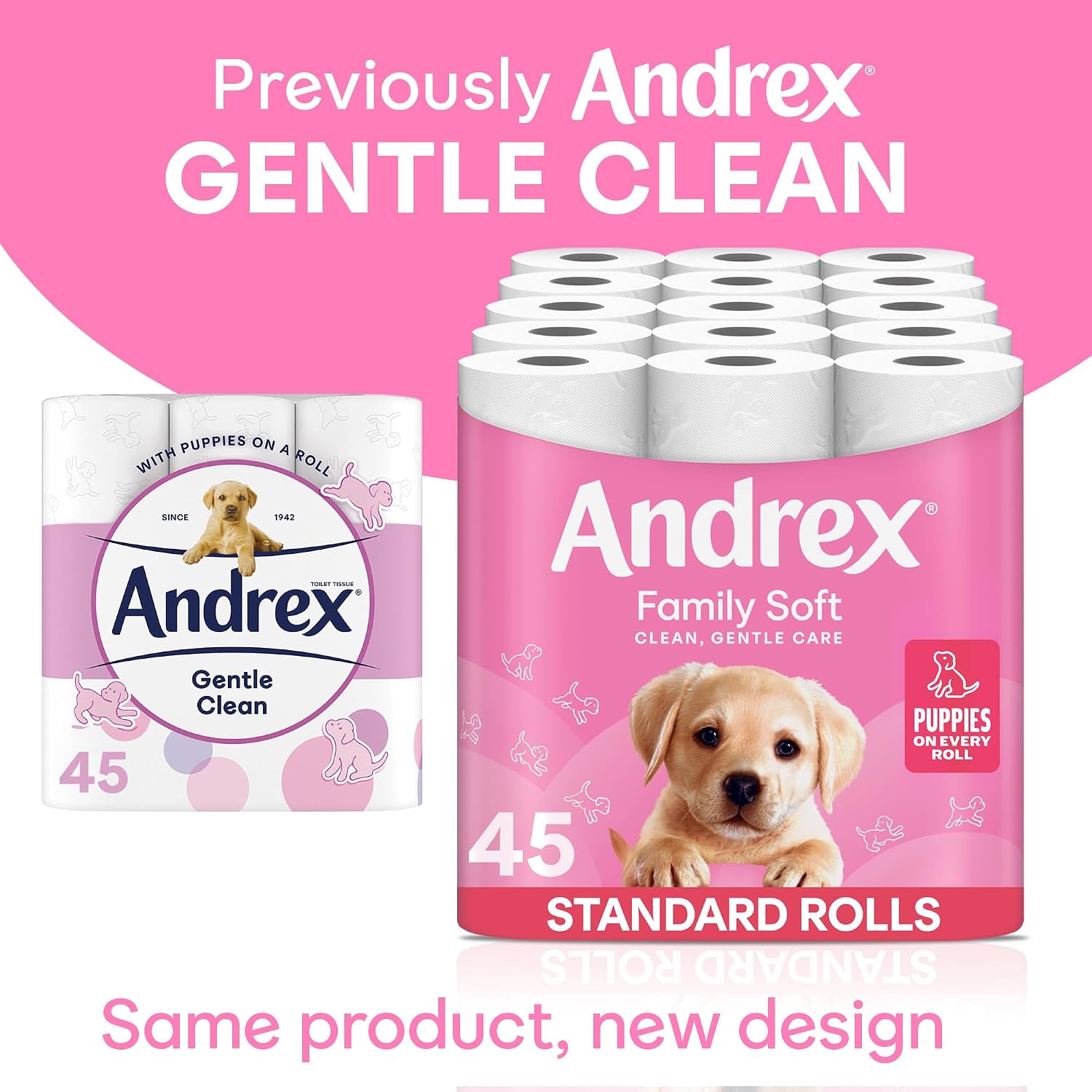 Detalle de Andrex Family Soft Toilet Roll – 45 Rolls, Fragrance Free, FSC Certified