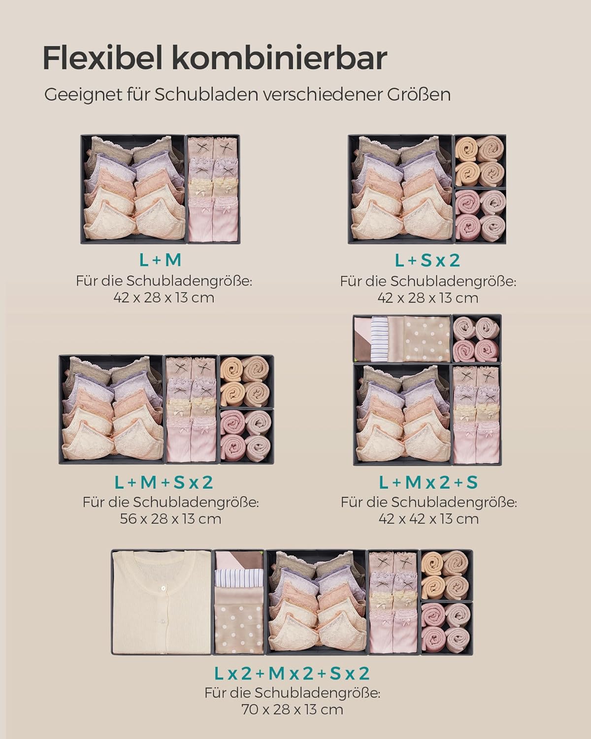 Thumbnail 5 de SONGMICS Aufbewahrungsbox 18er Set Schublade