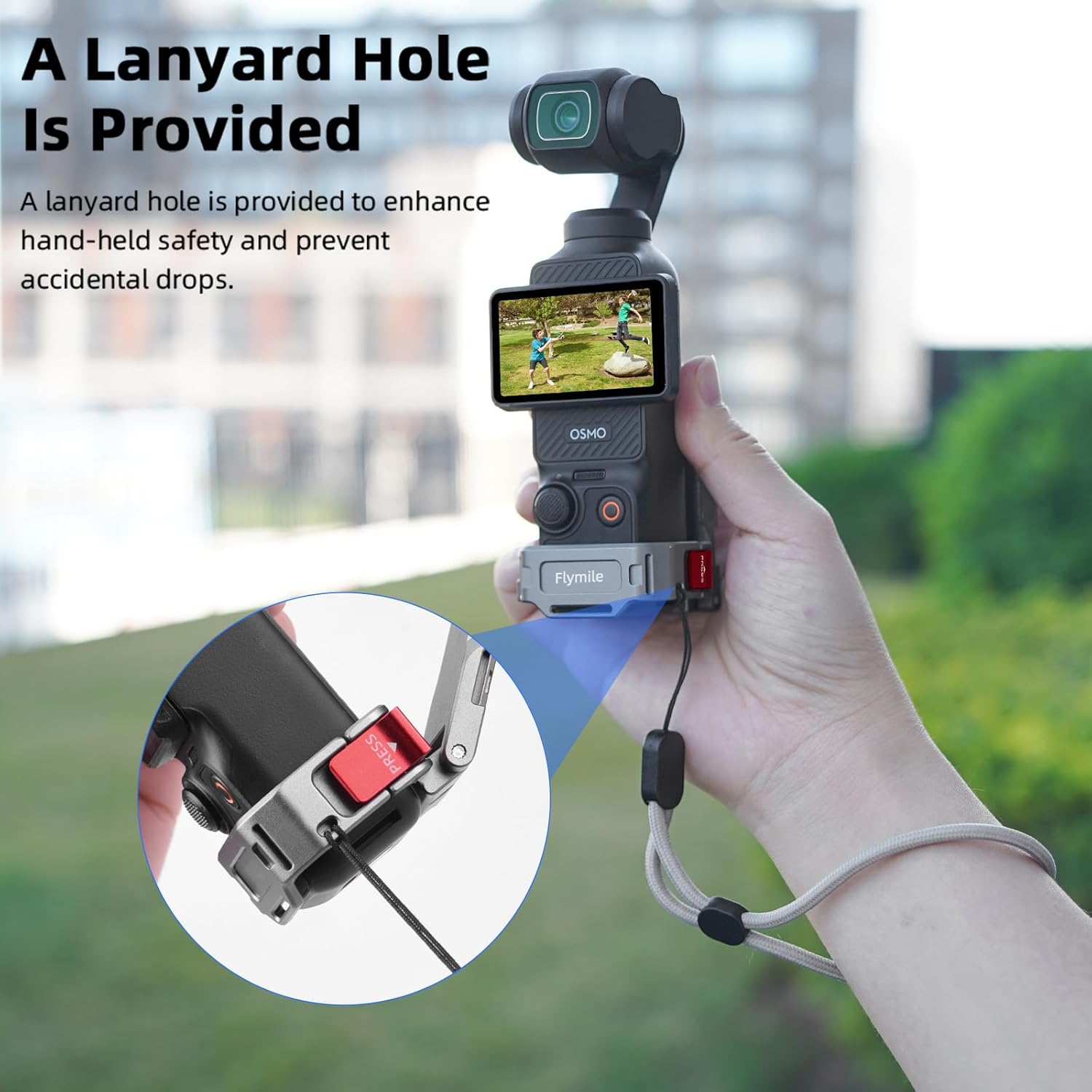 Thumbnail 5 de Flymile Pocket 3/4 Magnethalterung Halterung – Magnetische Halterung für DJI Osmo Pocket 3/4 mit Cold Shoe und 1/4 Zoll Gewindelöchern
