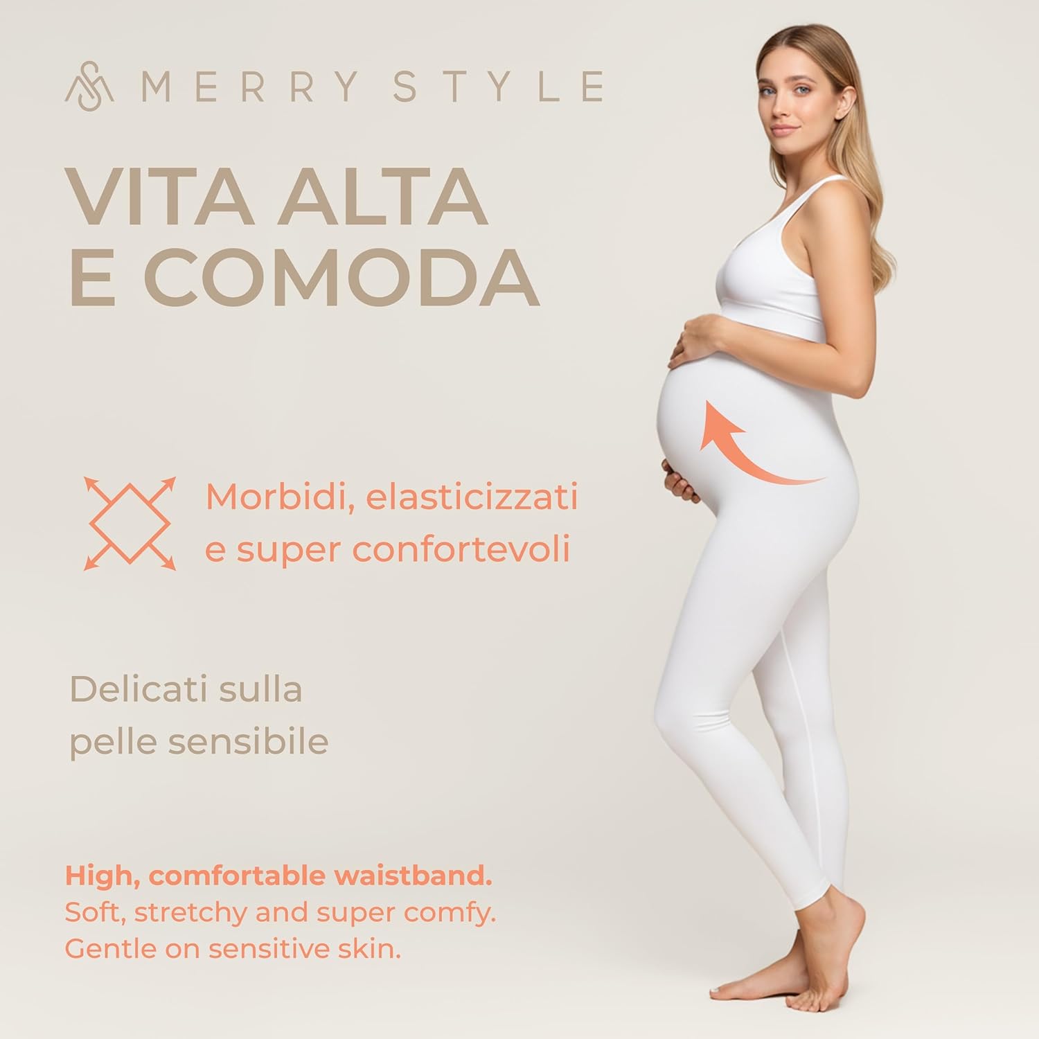 Thumbnail 2 de Merry Style Leggings Premaman Lunghi Donna MS10-297