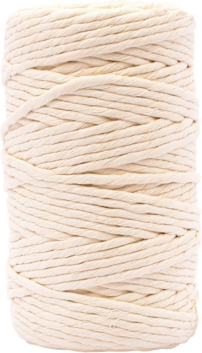 Detalle de Vaessen Creative Corde Macramé Naturel 5 mm x 100 m – 100% coton beige