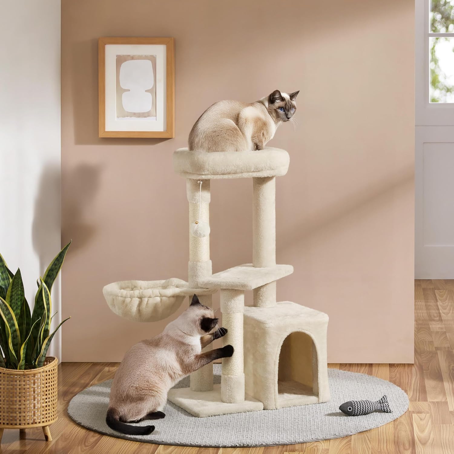 Thumbnail 1 de Yaheetech Cat Tree 87cm Small Cat Tower