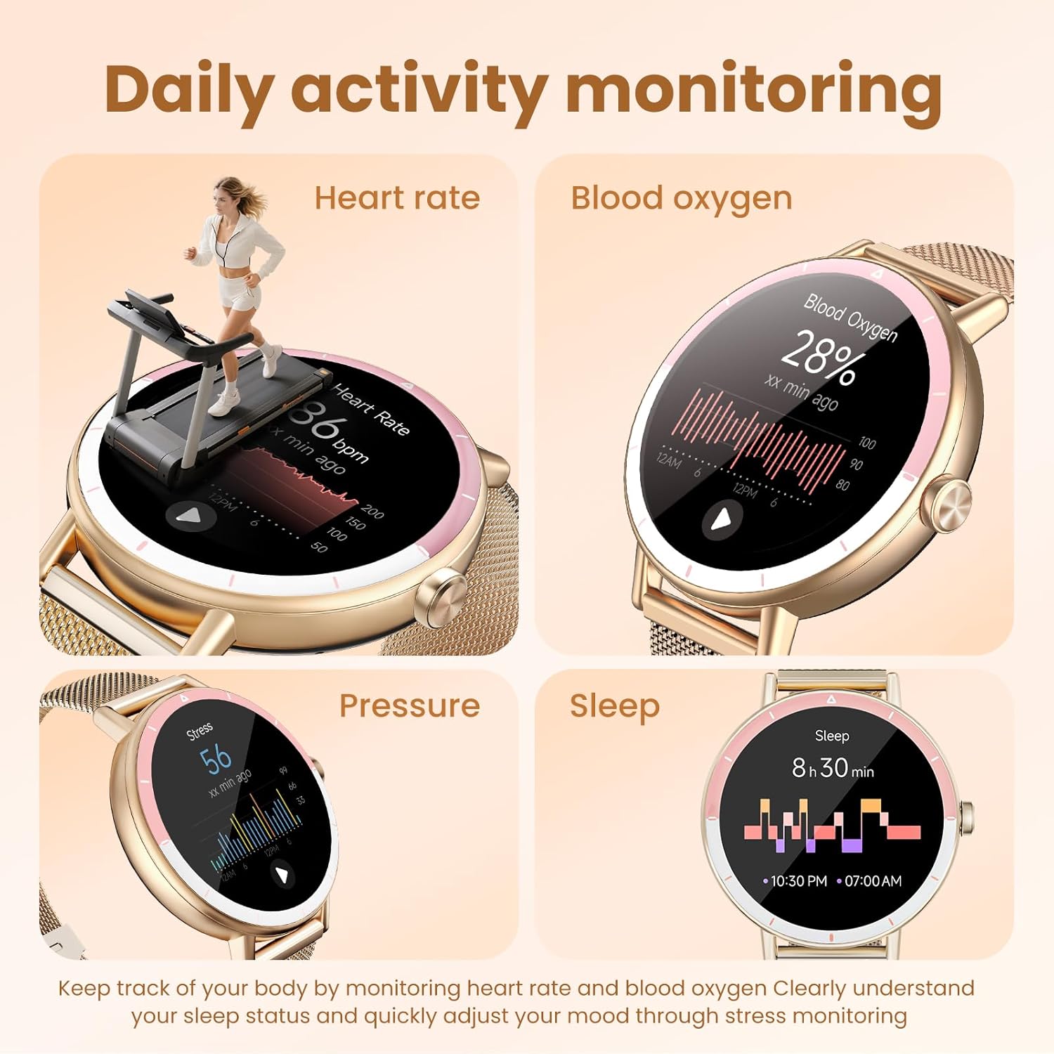 Thumbnail 2 de KEEPONFIT Smart Watch for Women IP68 Waterproof