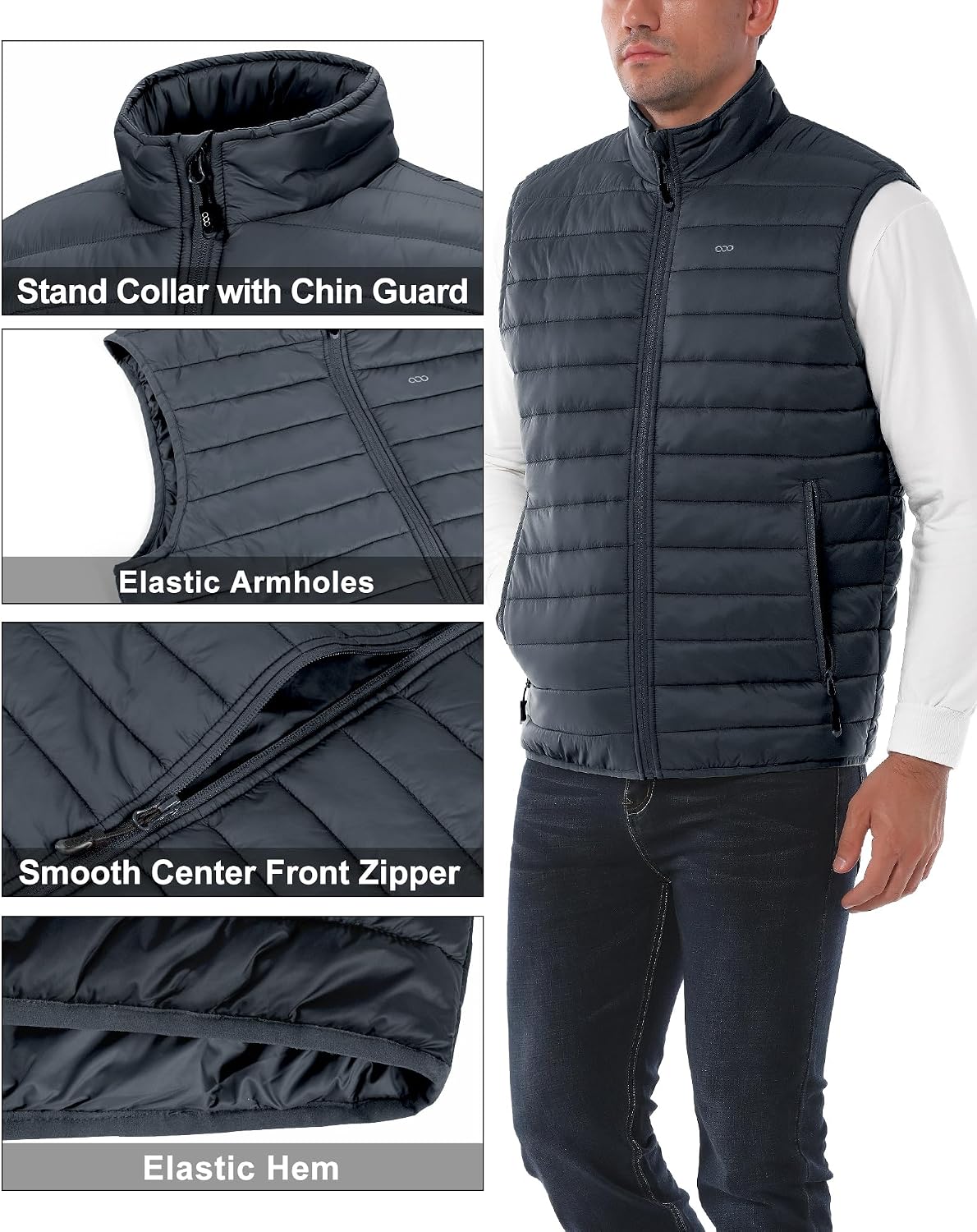 Detalle 1 de 33,000ft men’s lightweight gilet, packable